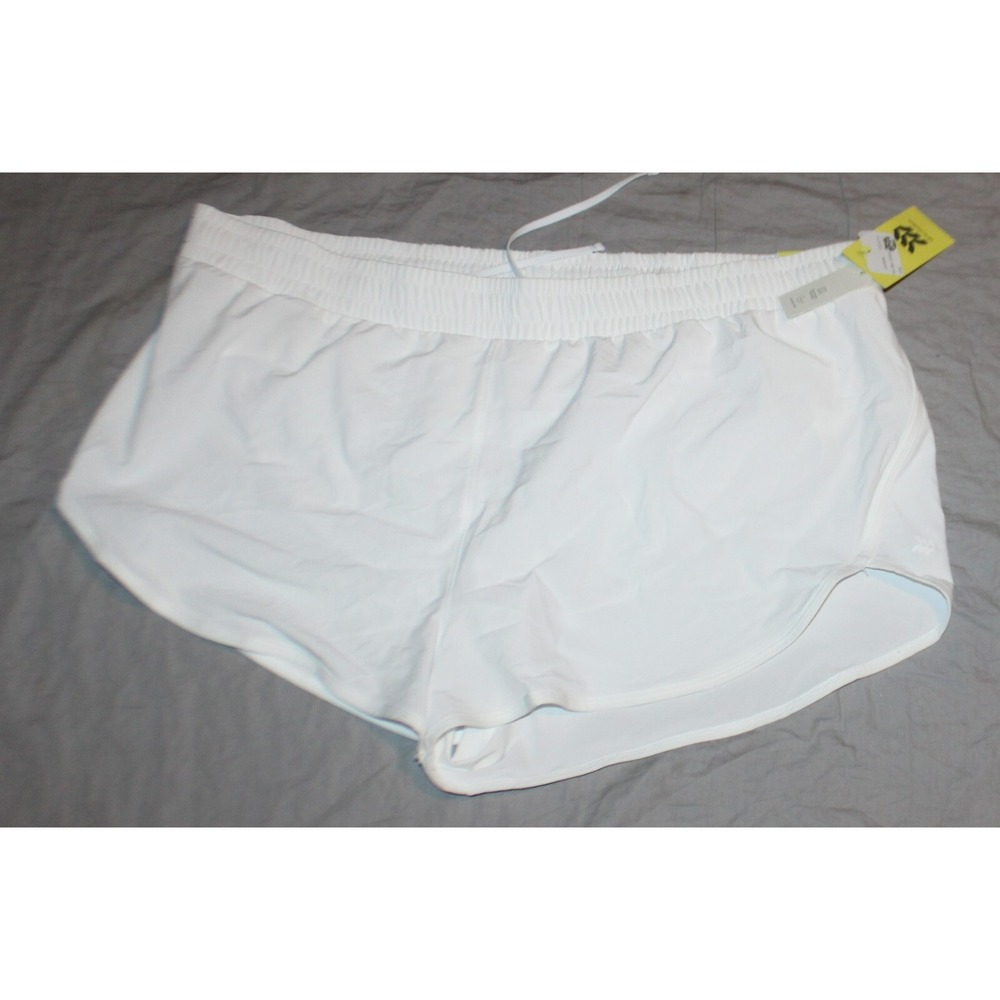 All In Motion Women's Mid Rise Run Shorts White Size XXL